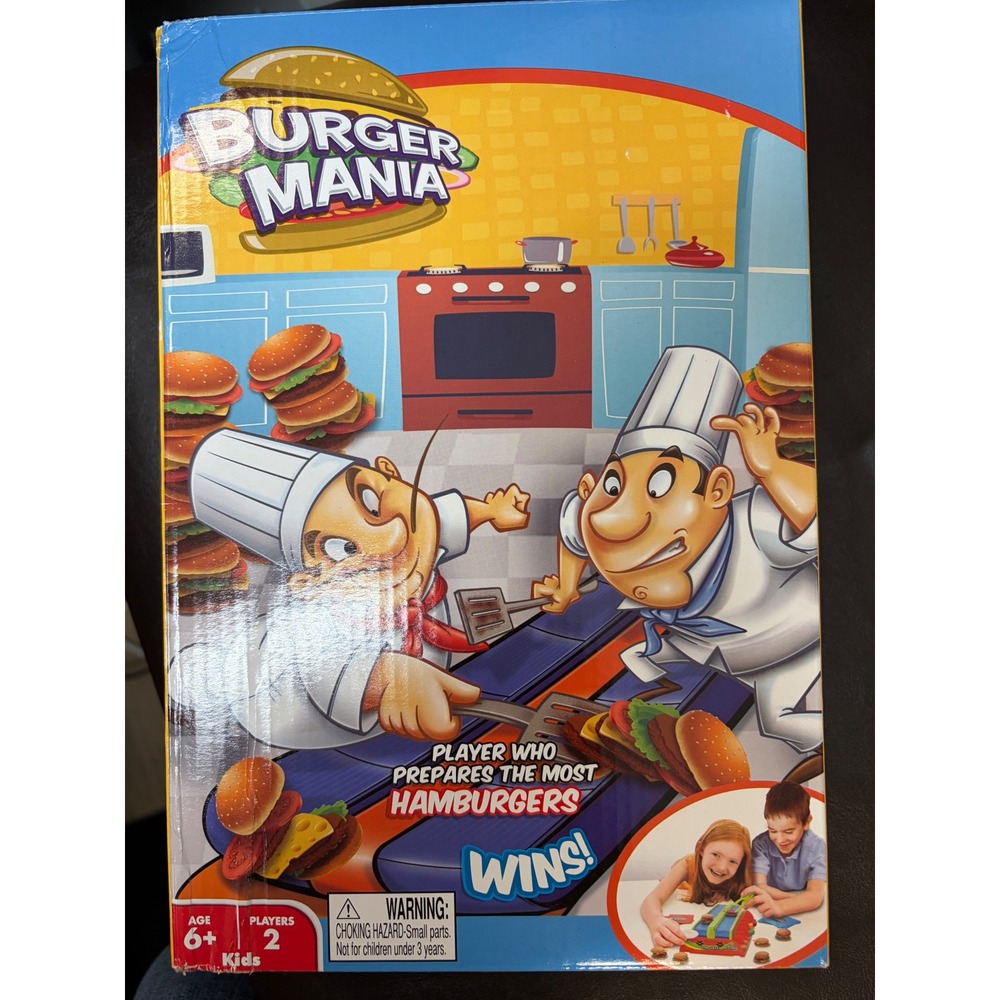 Burger Mania Game Skill and Action Stacking Burger Building Game Ages 6+